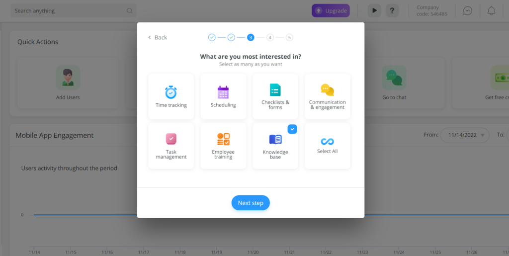 Connecteam-interface