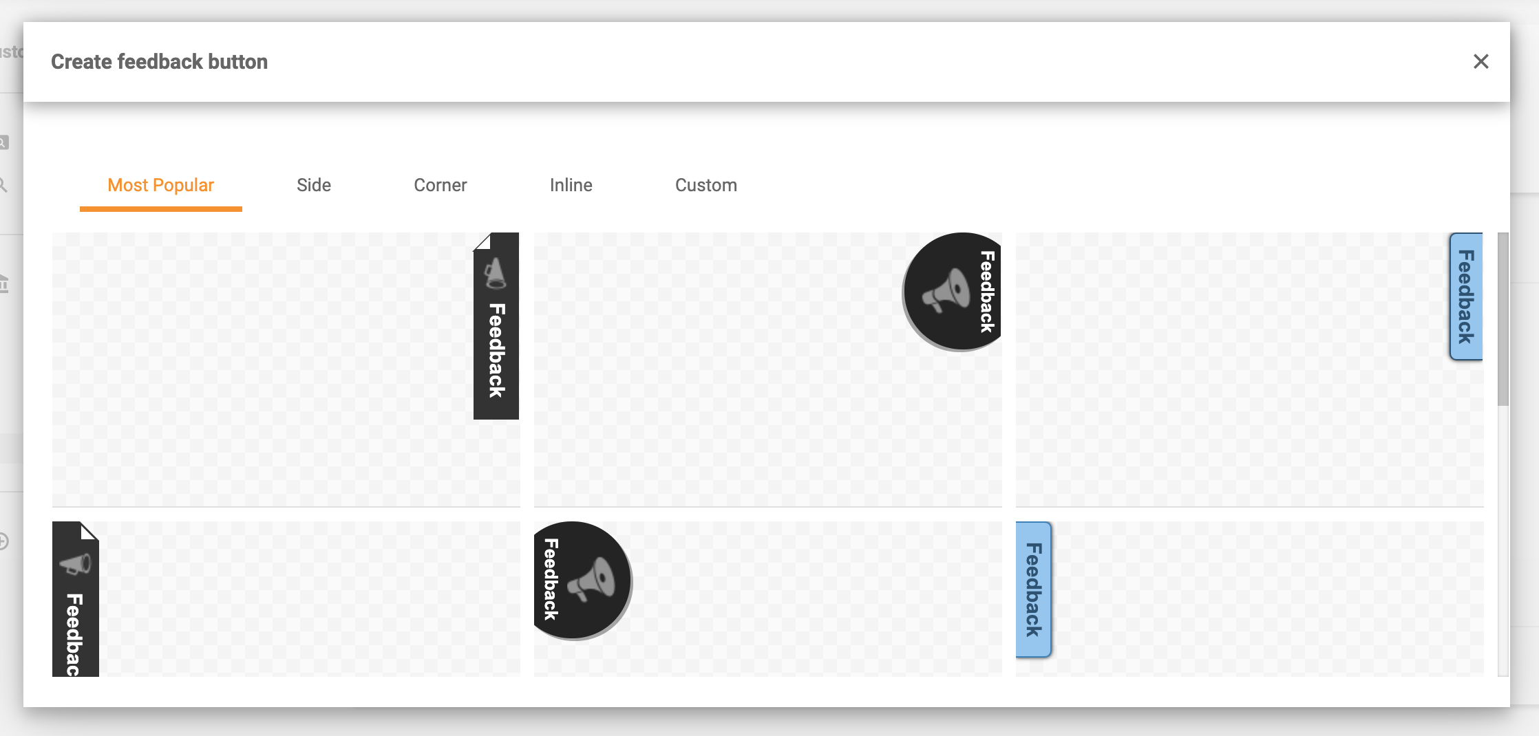 Feedback-knopstijlen-meest populaire-LiveAgent